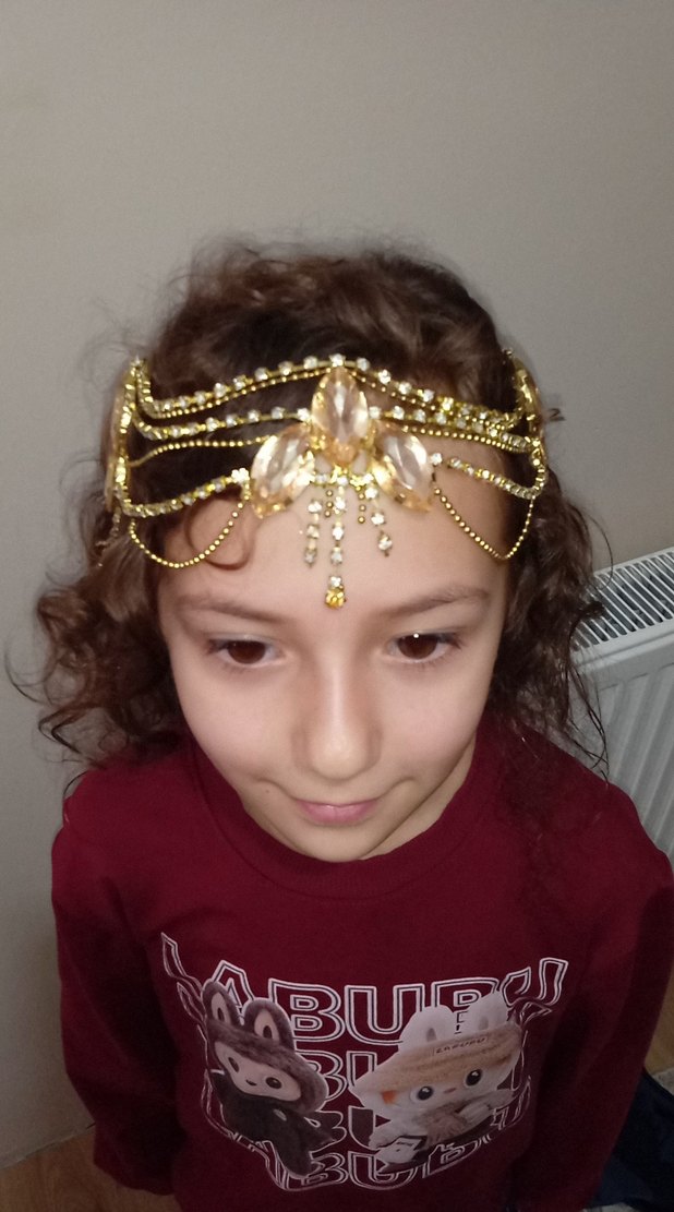 İşlemeli Altın Renkli Kadın Vücut Zinciri - Görsel 5