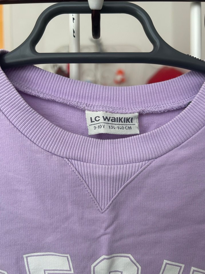 Kız Çocuk Lila  Pamuklu Tişört - Görsel 2