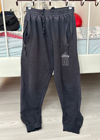 Gri Adidas Fermuarlı Erkek çocuk Eşofman Altı - Görsel 2