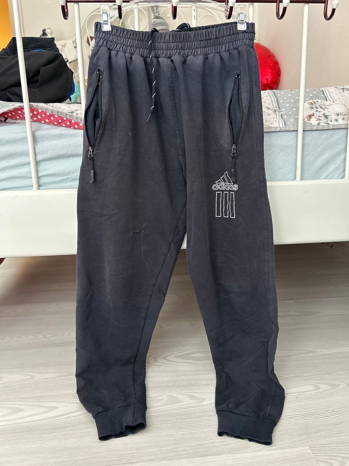 Gri Adidas Fermuarlı Erkek çocuk Eşofman Altı - Görsel 2