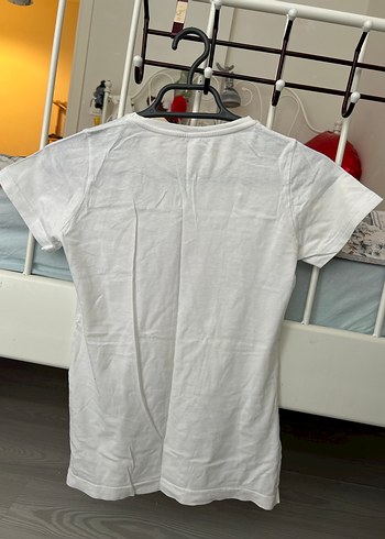 Baskılı beyaz kız çocuk tshirt - Görsel 2