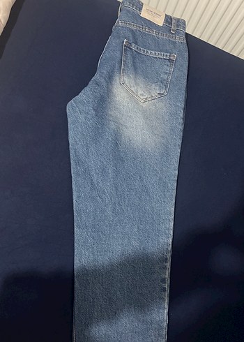 Hiç giyilmedi Düğmeli koyu Kadın Kot Pantolon - Görsel 4