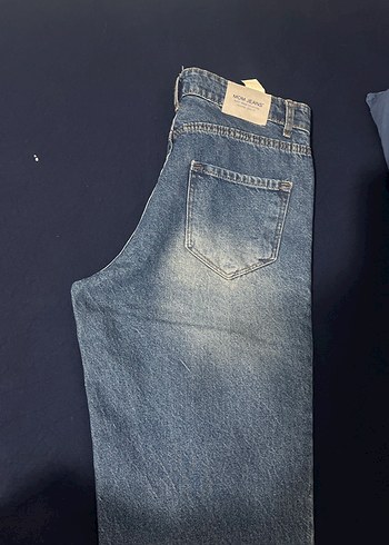 Hiç giyilmedi Düğmeli koyu Kadın Kot Pantolon - Görsel 3