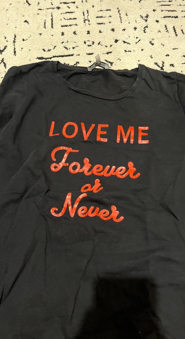 Siyah Baskılı Uzun Kollu Hamile Tişört - Görsel 3