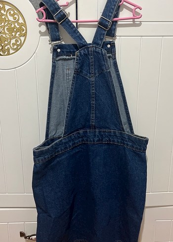 Kadın Lacivert Denim Mini elbise - Görsel 4