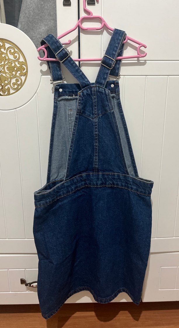 Kadın Lacivert Denim Mini elbise - Görsel 4