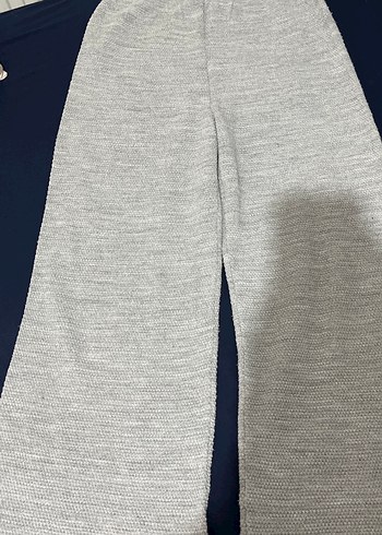 Düğmeli Gri Triko Midi Kazak takım - Görsel 8