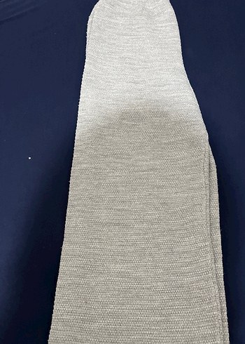 Düğmeli Gri Triko Midi Kazak takım - Görsel 7