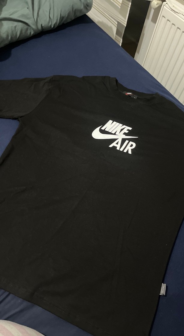 Erkek Siyah Baskılı Nike tişört - Görsel 3