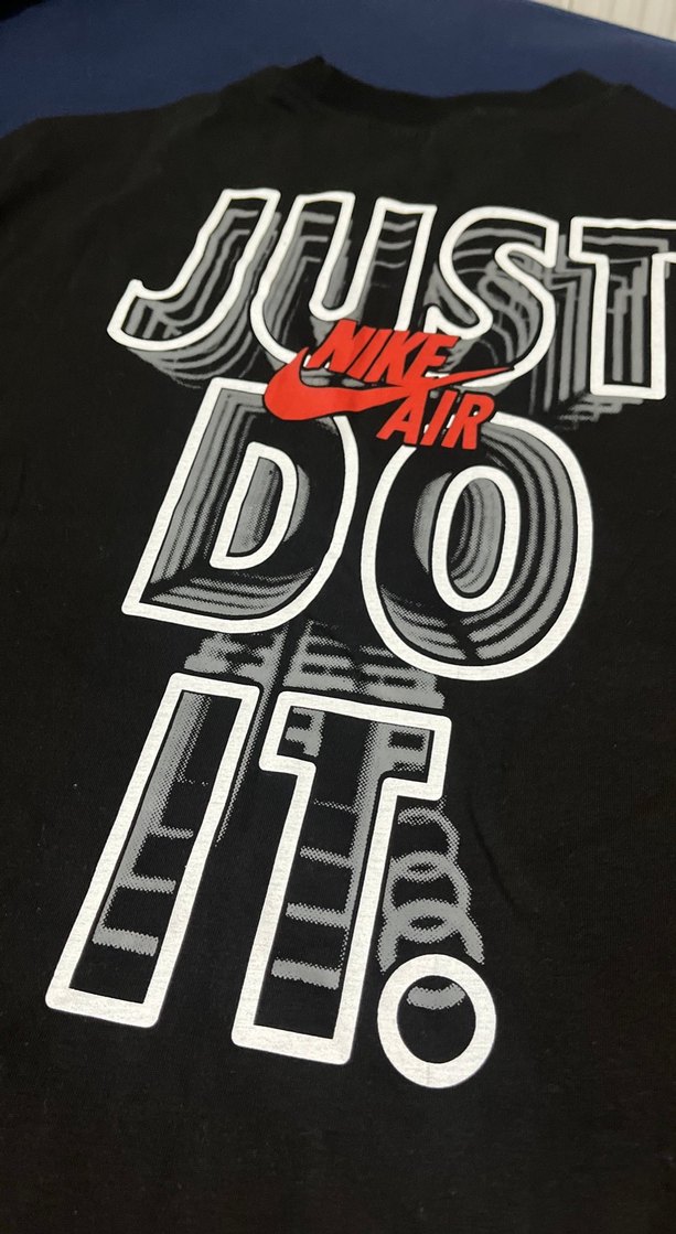 Erkek Siyah Baskılı Nike tişört - Görsel 2