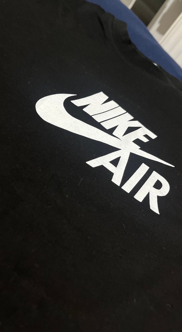 Erkek Siyah Baskılı Nike tişört - Görsel 5