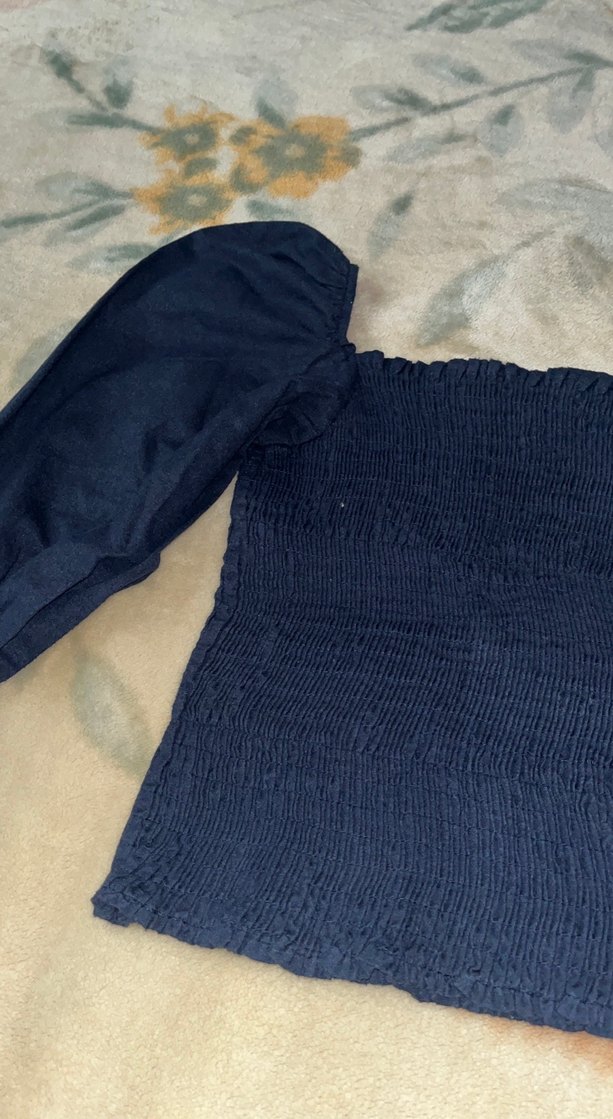 Lacivert Midi Bluz - Görsel 2