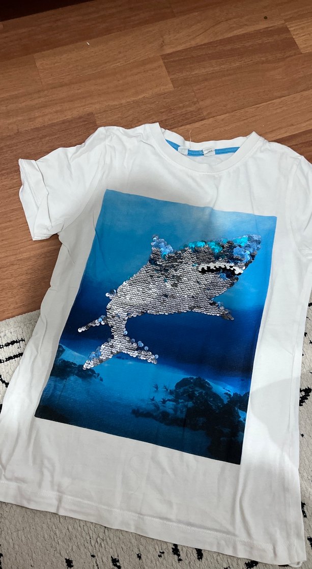 Çocuk Mavi Baskılı Kısa Kollu Tişört - Görsel 2