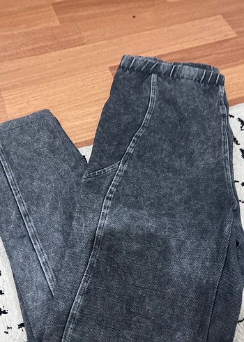Gri Kız çocuğu  tayt  Denim Pantolon - Görsel 3