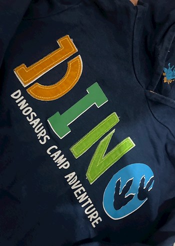 Kapüşonlu Dinozor Baskılı Erkek Sweatshirt - Görsel 3