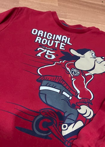 Erkek Çocuk Kırmızı Baskılı Sweatshirt - Görsel 2