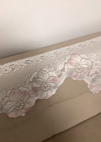 Nakışlı Pastel Beyaz Perde - Görsel 2