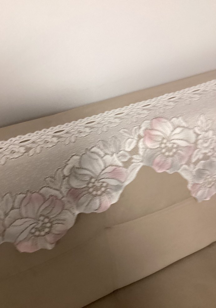 Nakışlı Pastel Beyaz Perde - Görsel 2