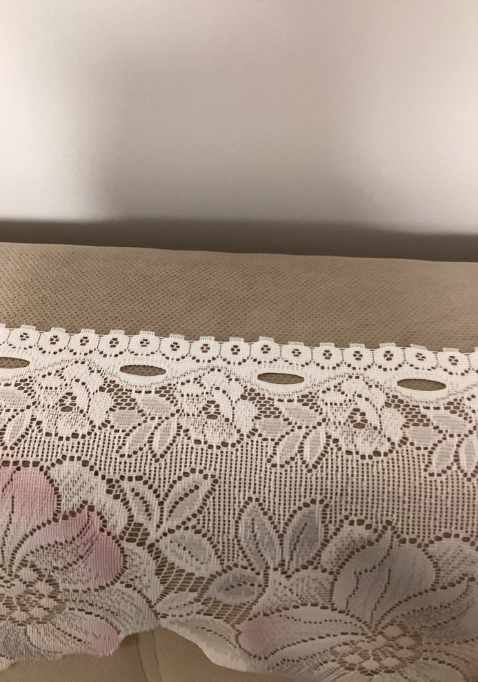 Nakışlı Pastel Beyaz Perde - Görsel 3