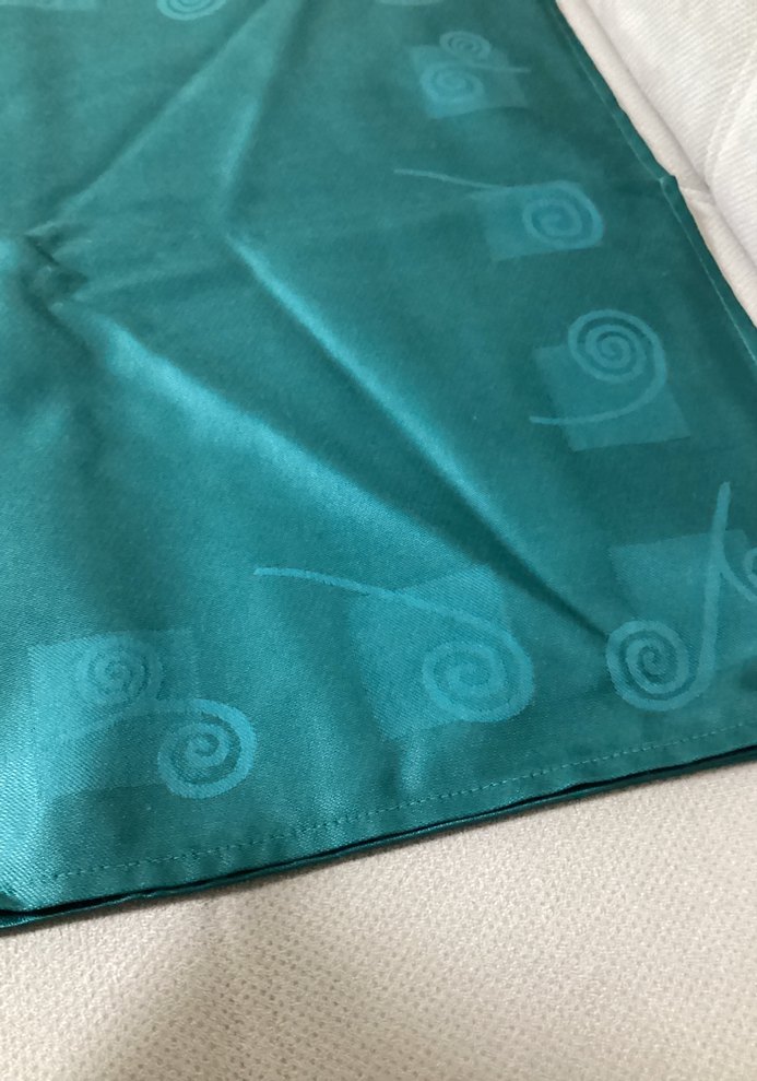 Parlak koyu yeşil kare örtüler - Görsel 2