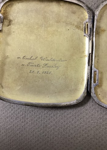 1926 tarihli Alman 800 ayar gümüş sigara tabakası - Görsel 4