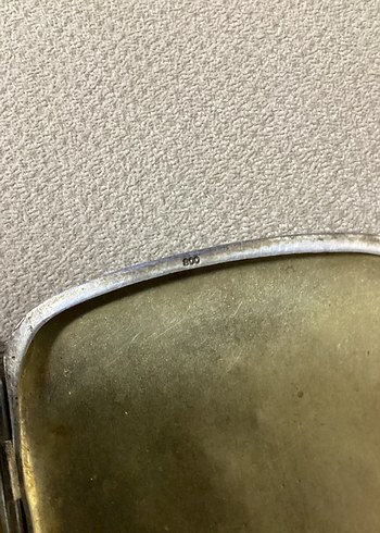 1926 tarihli Alman 800 ayar gümüş sigara tabakası - Görsel 5