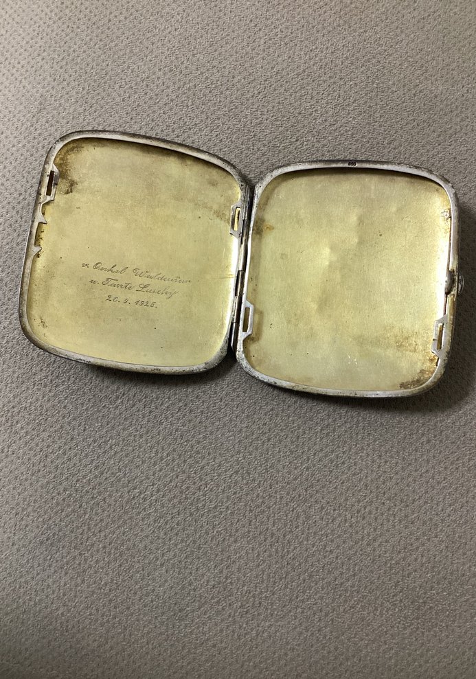 1926 tarihli Alman 800 ayar gümüş sigara tabakası - Görsel 2