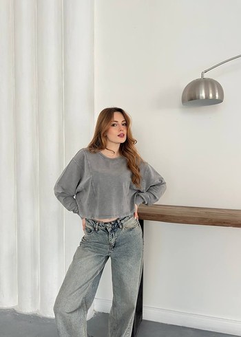 oysho kart etiketli yıkamalı swet - Görsel 3