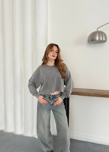 oysho kart etiketli yıkamalı swet - Görsel 4