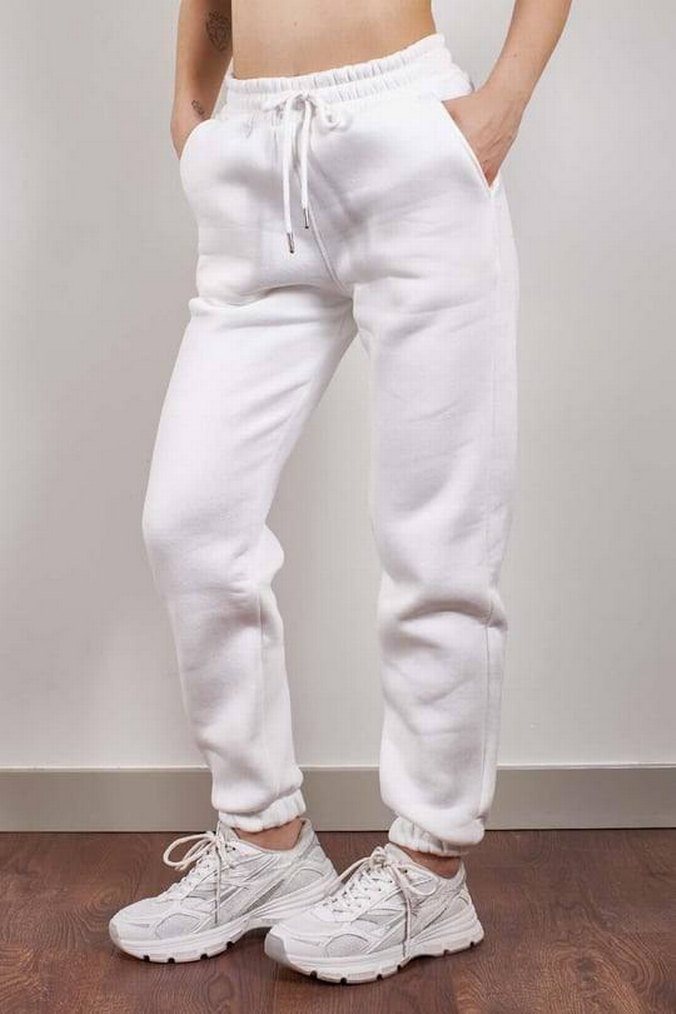 Kadın Beyaz Rahat Kesim Eşofman Altı - Görsel 2