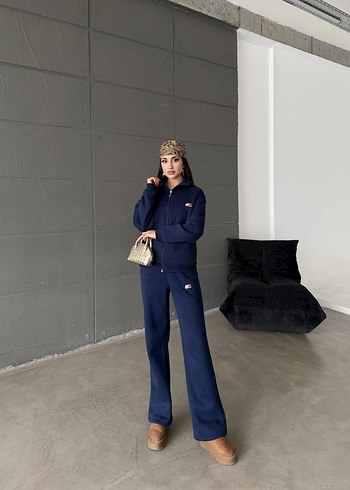 Kadın Lacivert Fermuarlı Eşofman Takımı - Görsel 2