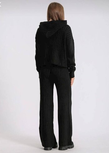 Siyah Kadın Rahat Kesim Eşofman Takımı - Görsel 3