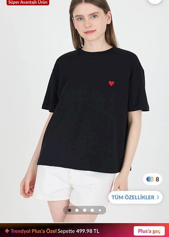 Nakışlı Yeşil Kadın Oversize Tişört - Görsel 3