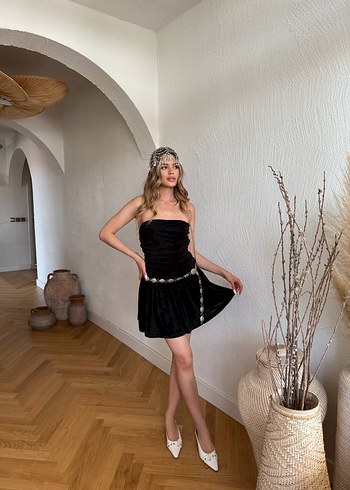 Straplez Mini Elbise - Görsel 2