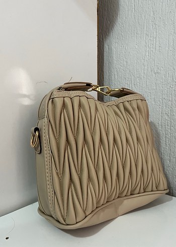 Bej Pilili Kadın Çanta - Görsel 3