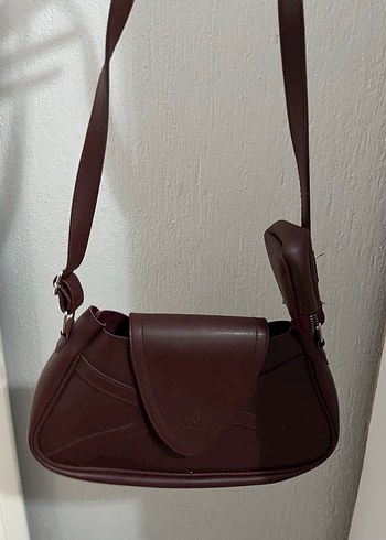 Bordo Deri Kadın Çanta - Shaka - Görsel 2