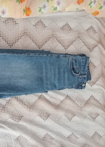 34 Beden Kadın Mavi Denim Normal Kesim Pantolon