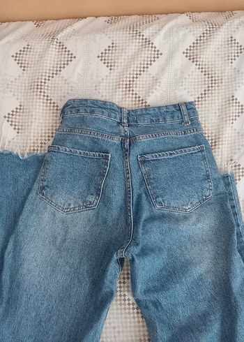 34 Beden mavi Renk Kadın Mavi Denim Normal Kesim Pantolon