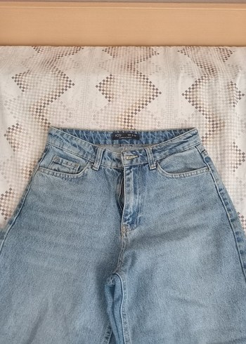 Zara Siyah Salaş Midi Kot Pantolon