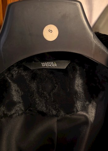 Siyah Uzun Kadın Kürk Kaban - Görsel 4