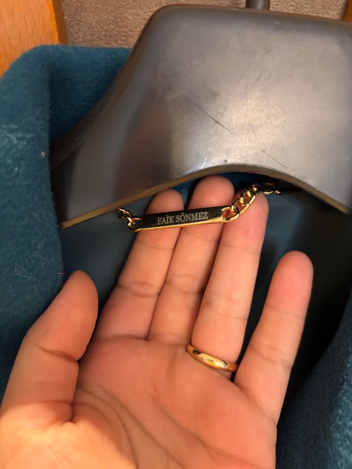 Düğmeli Mavi Kadın Klasik Kaban - Görsel 4