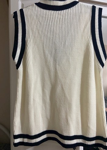 V Yaka Triko Kadın Süveter - Görsel 2