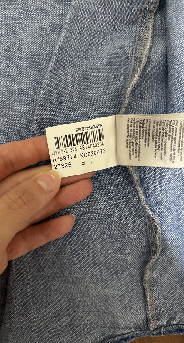 Nakışlı Mavi Denim Gömlek - Görsel 3