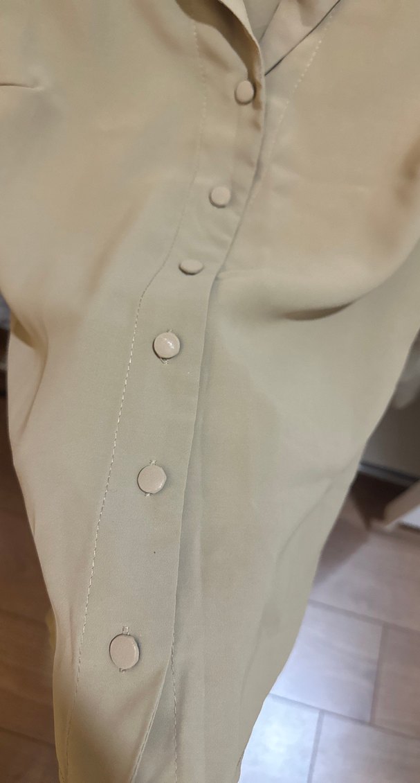 Kahve Düğmeli Kadın Gömlek - Görsel 3