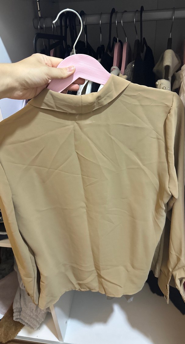 Kahve Düğmeli Kadın Gömlek - Görsel 4