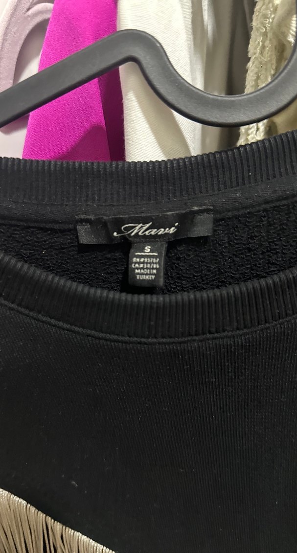 Siyah Uzun Kollu Salaş Kadın Sweatshirt - Görsel 3