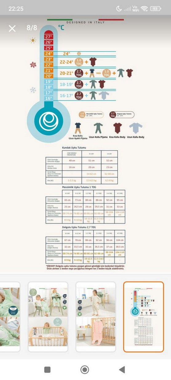 elelele 2.7 tog uyku tulumu 16-22 derece - Görsel 2