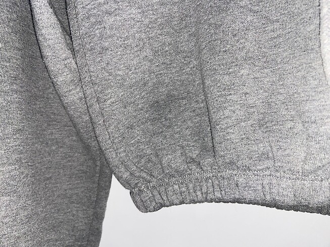 s Beden gri Renk ambar kadın crop sweatshirt
