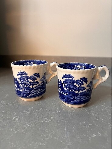 Spode blue tower kahve fincanı tekli orjinal damgalı