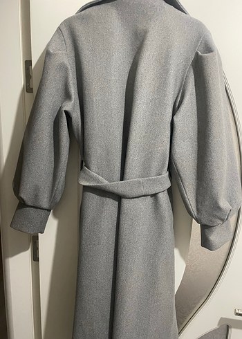 Bej Kadın Uzun Yün Kaban - Görsel 3